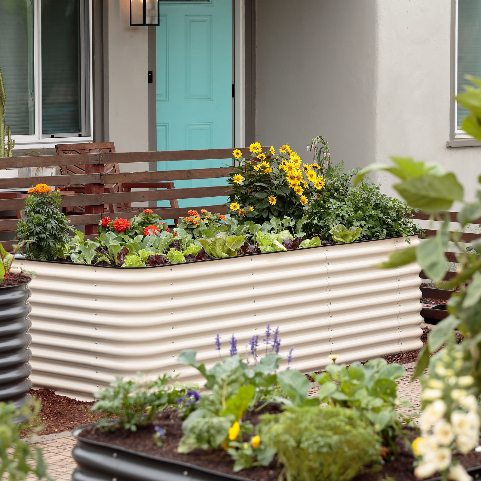 Large Modular Metal Raised Garden Bed Kit - 29” Extra Tall