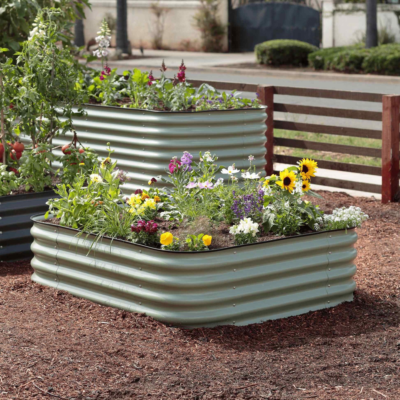 Medium Modular Metal Raised Garden Bed Kit - 15” Tall Raised Garden Beds Epic Gardening