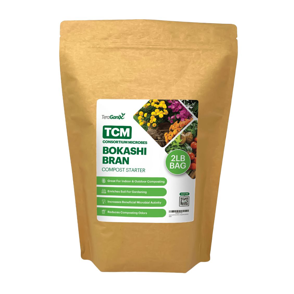 Premium Bokashi Bran Compost Starter Bokashi TeraGanix 2 lb
