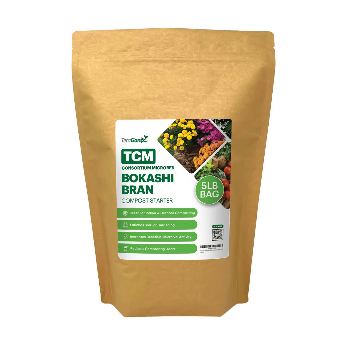 Premium Bokashi Bran Compost Starter Bokashi TeraGanix 5 lb