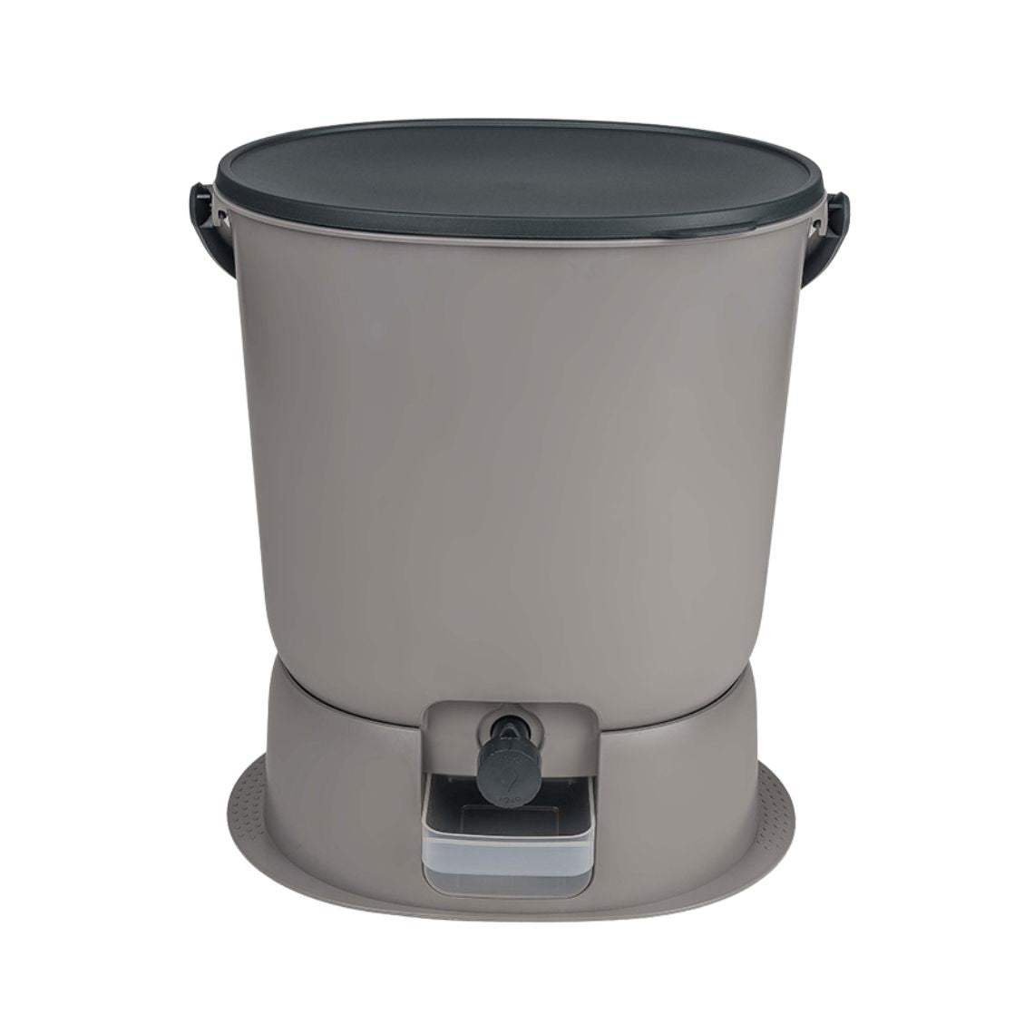 The Essential Bokashi Compost Bin Starter Kit, 4.4 gal Bokashi Compost Bin TeraGanix 1 Bucket + FREE 1 lb bag of Bokashi Light Grey