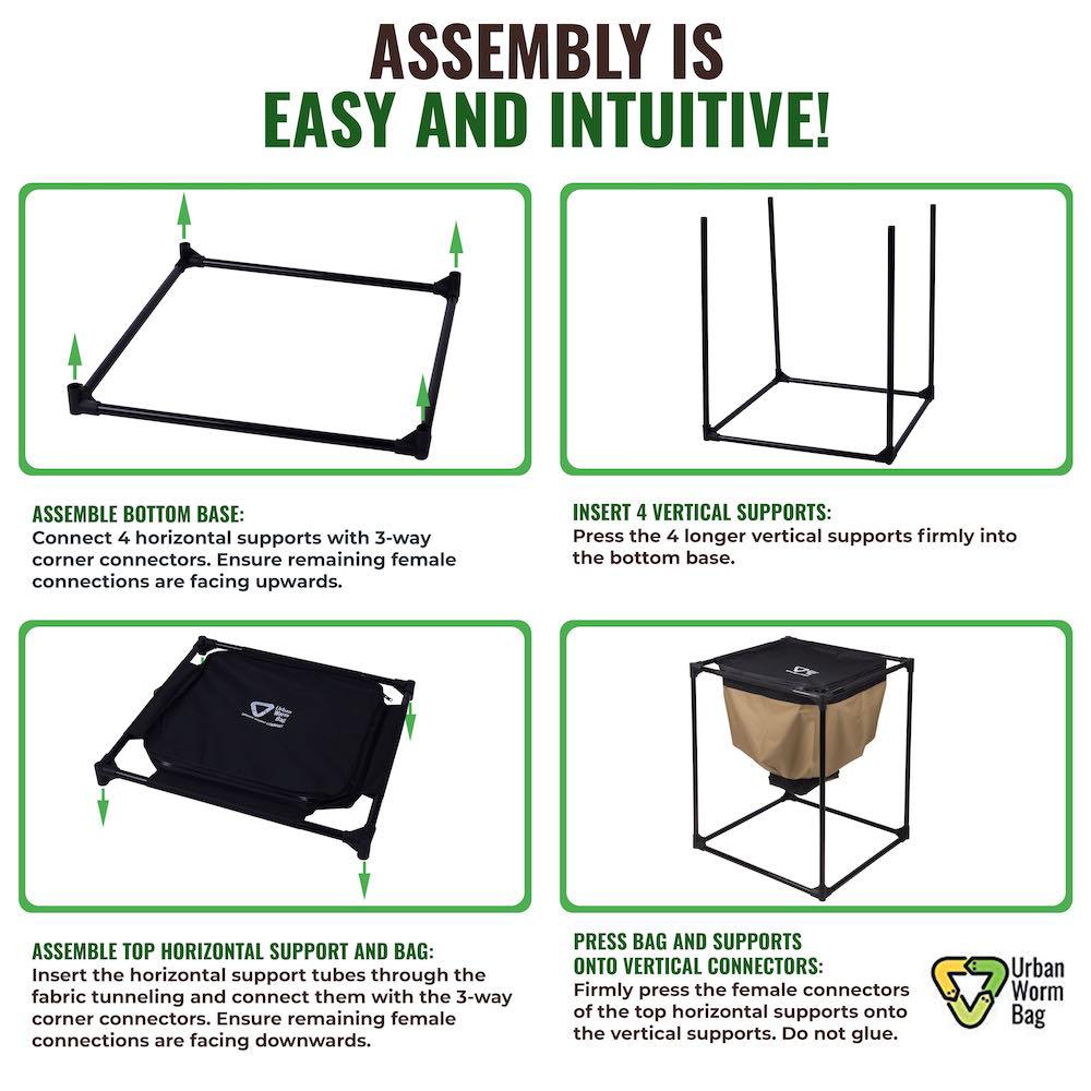 4-Pack Urban Worm Bag Version 2 Worm Bin Urban Worm Company
