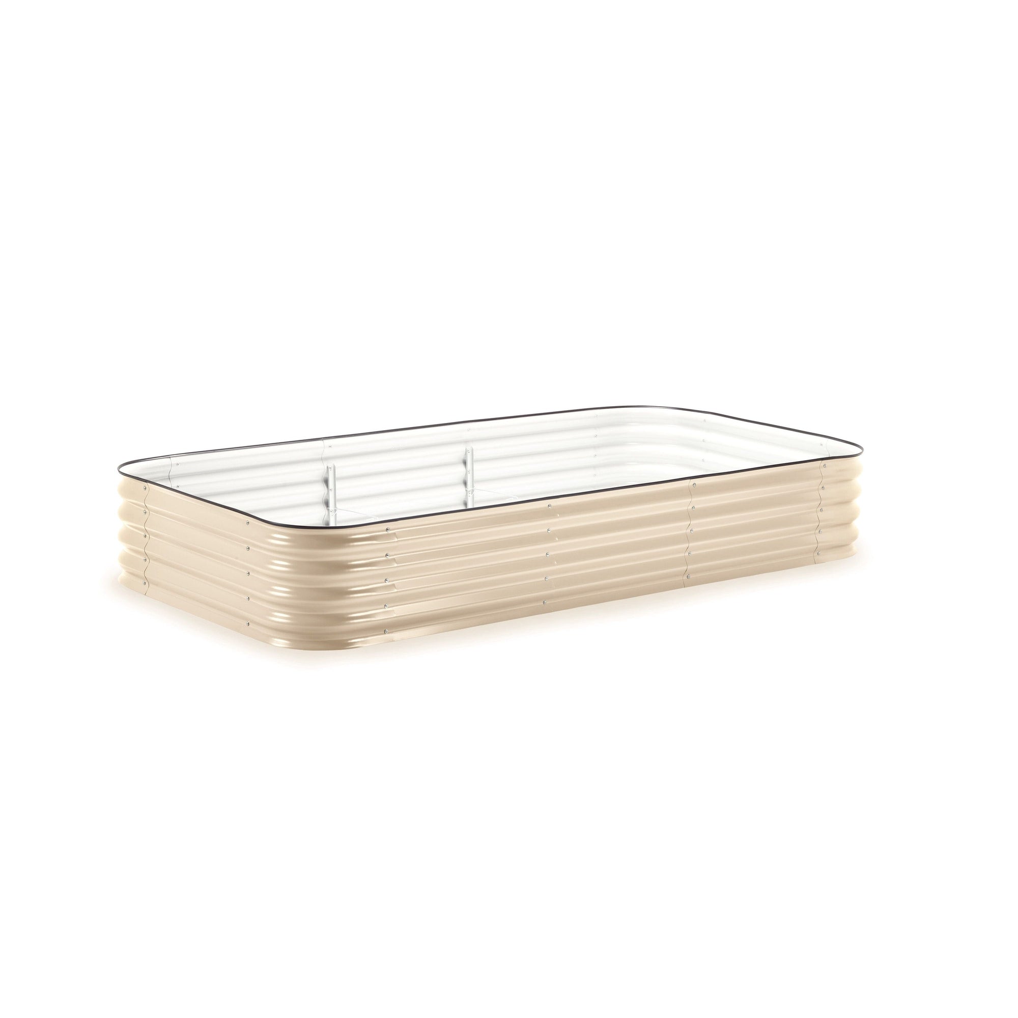 Large Modular Metal Raised Garden Bed Kit - 15” Tall Raised Garden Beds Epic Gardening Light Clay 