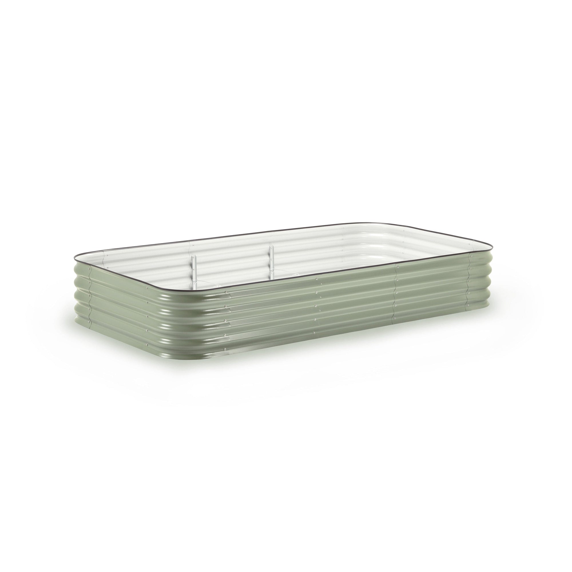 Large Modular Metal Raised Garden Bed Kit - 15” Tall Raised Garden Beds Epic Gardening Mist Green 