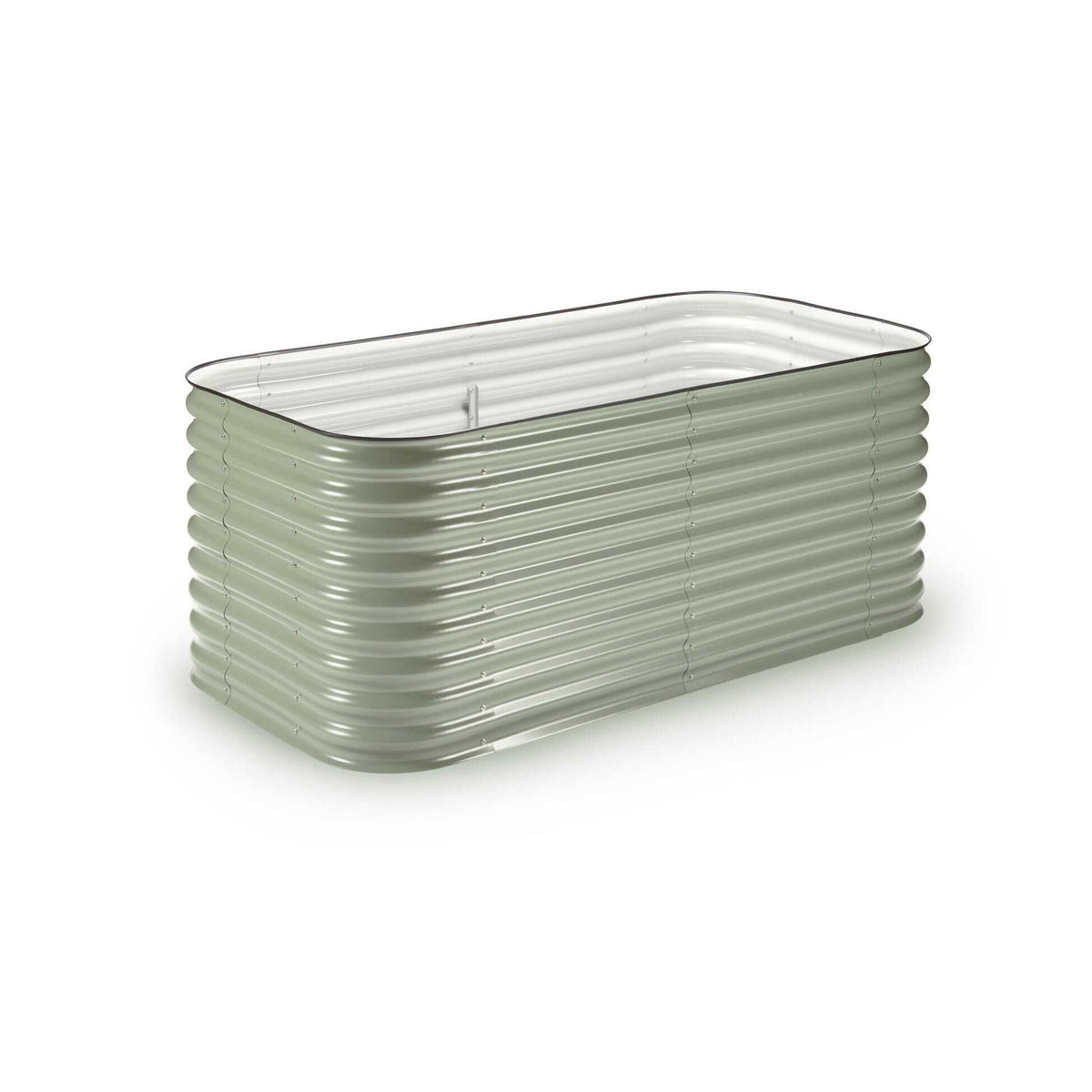 Medium Modular Metal Raised Garden Bed Kit - 29” Extra Tall Raised Garden Beds Epic Gardening Mist Green 