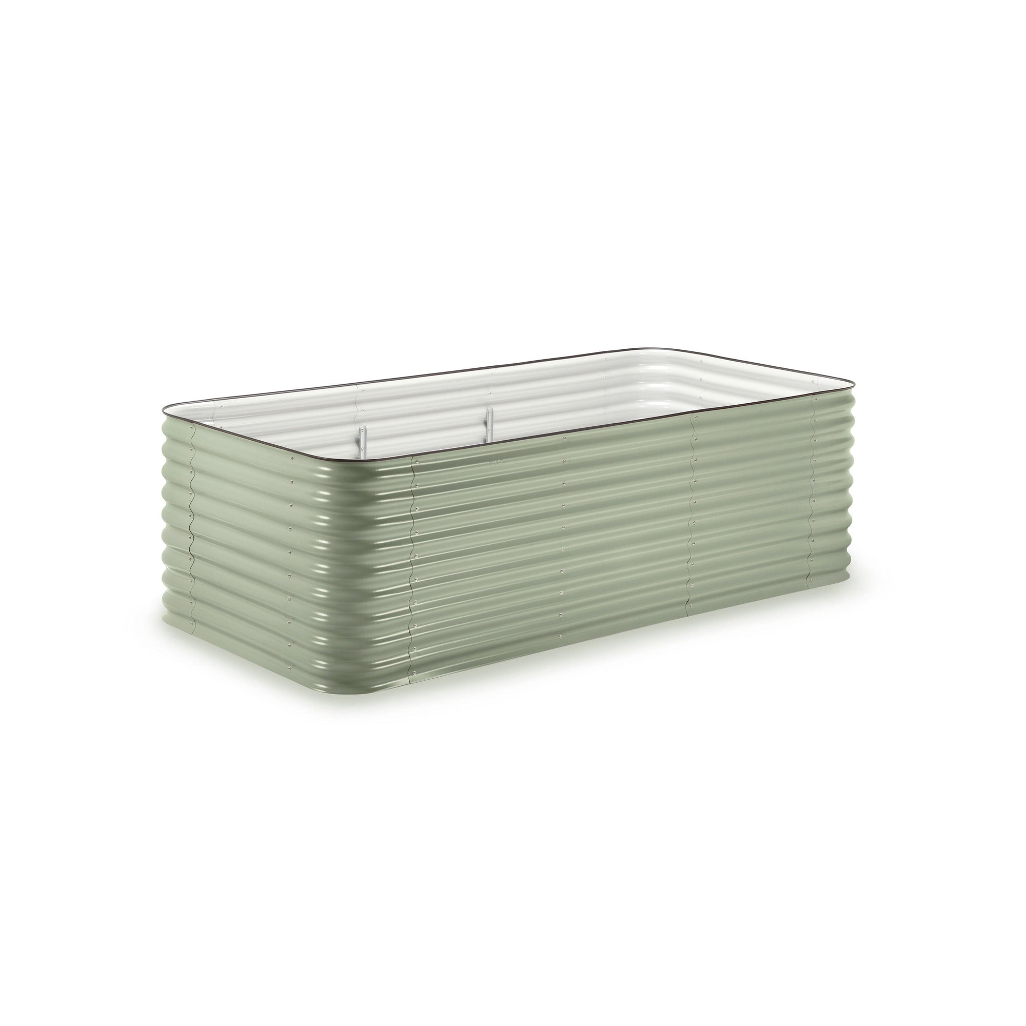 Large Modular Metal Raised Garden Bed Kit - 29” Extra Tall Raised Garden Beds Epic Gardening Mist Green 