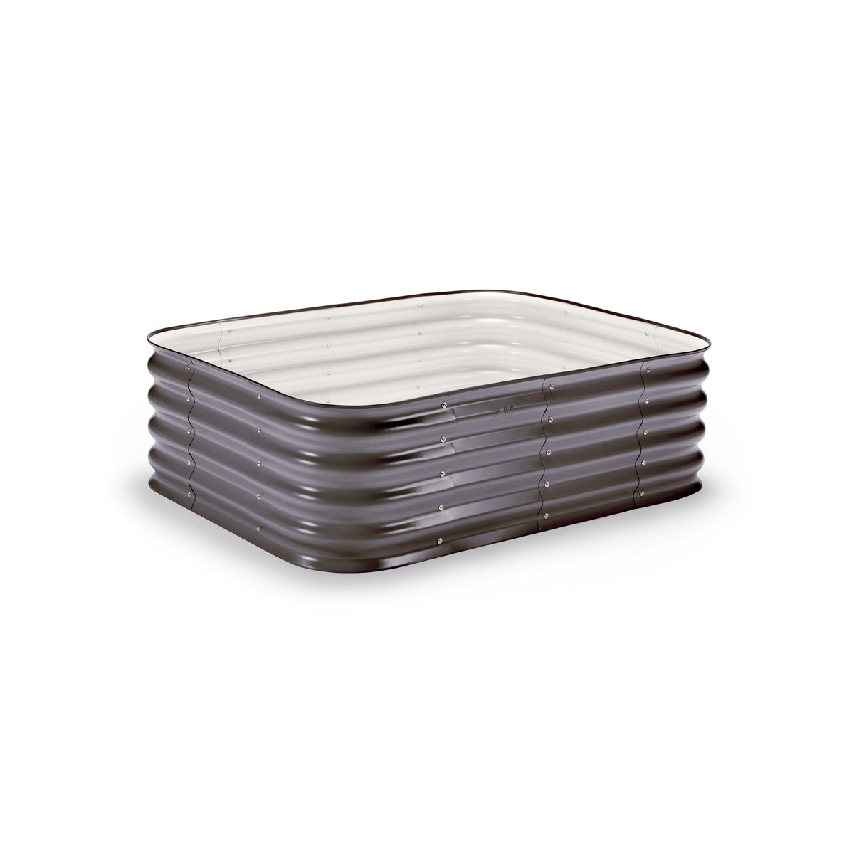 Small Modular Metal Raised Garden Bed Kit - 15” Tall Raised Garden Beds Epic Gardening Slate Grey 