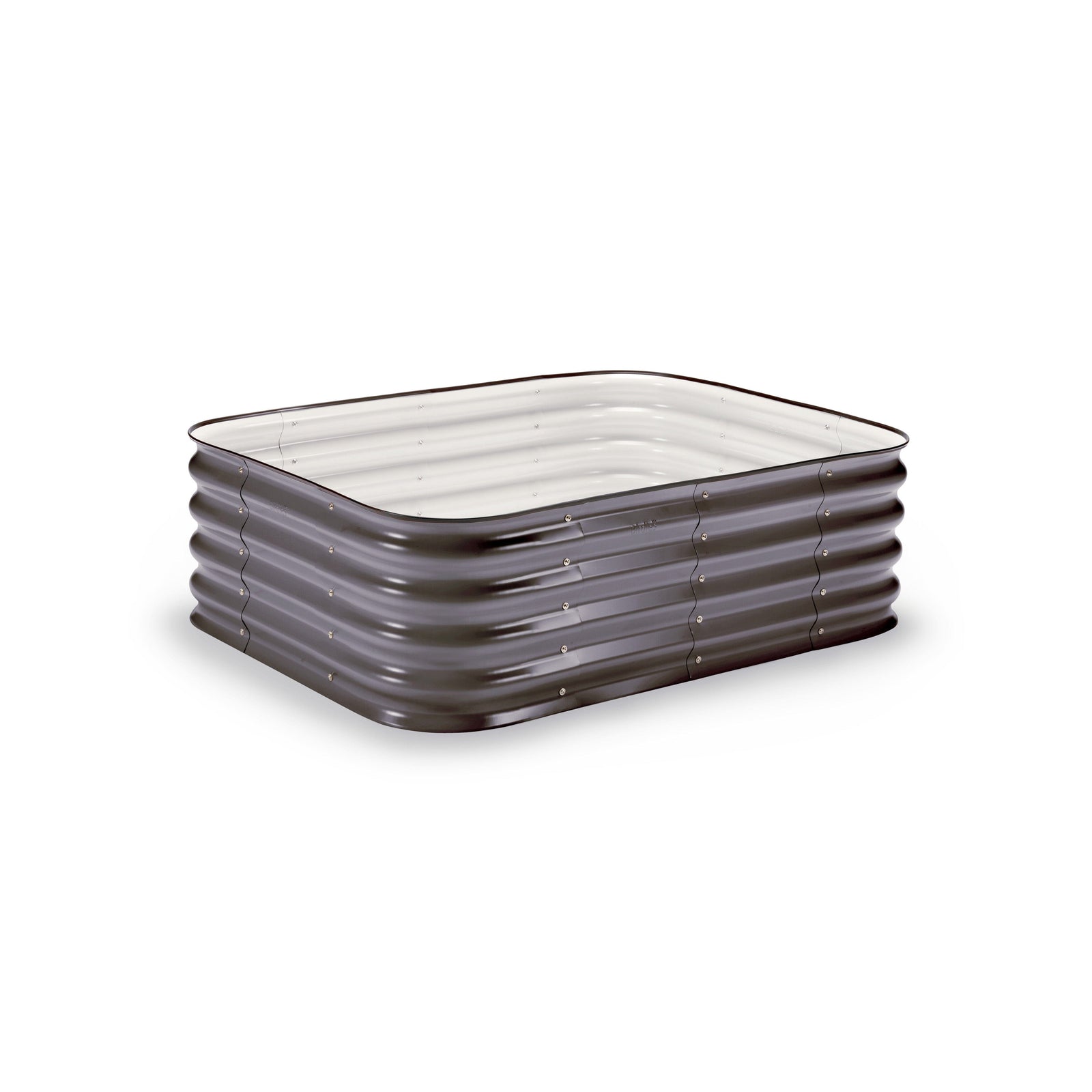 Small Modular Metal Raised Garden Bed Kit - 15” Tall Raised Garden Beds Epic Gardening Slate Grey 