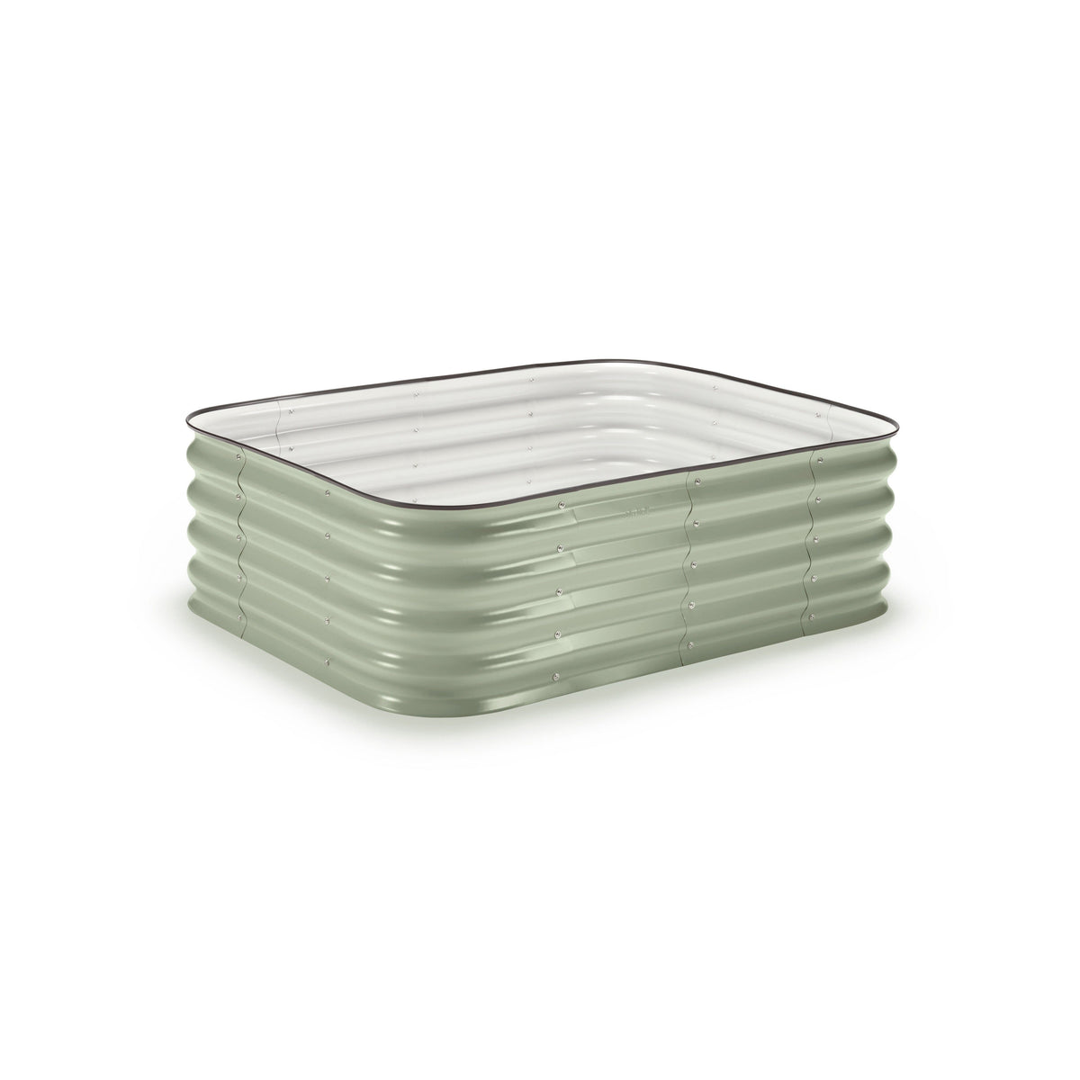 Small Modular Metal Raised Garden Bed Kit - 15” Tall Raised Garden Beds Epic Gardening Mist Green 