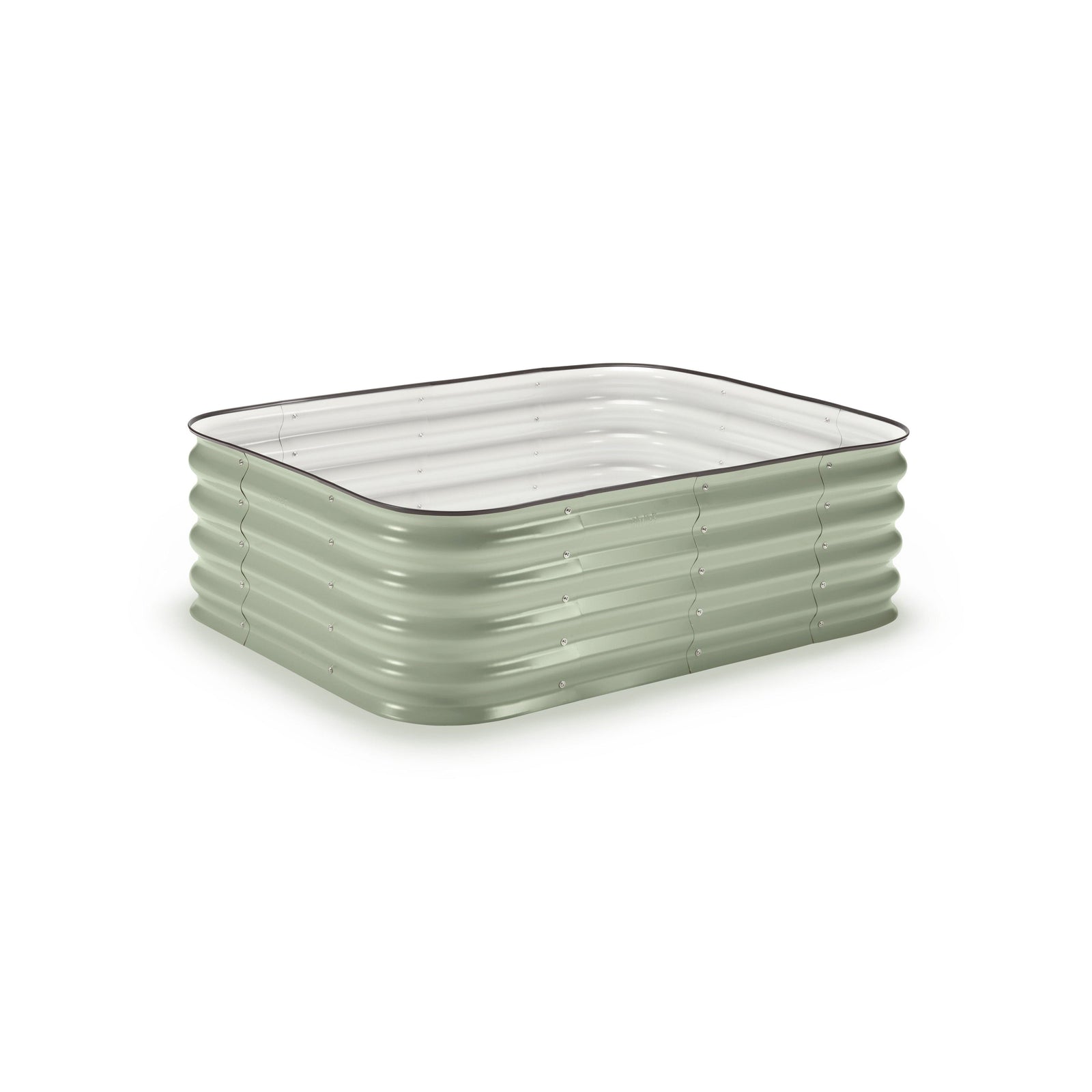 Small Modular Metal Raised Garden Bed Kit - 15” Tall Raised Garden Beds Epic Gardening Mist Green 