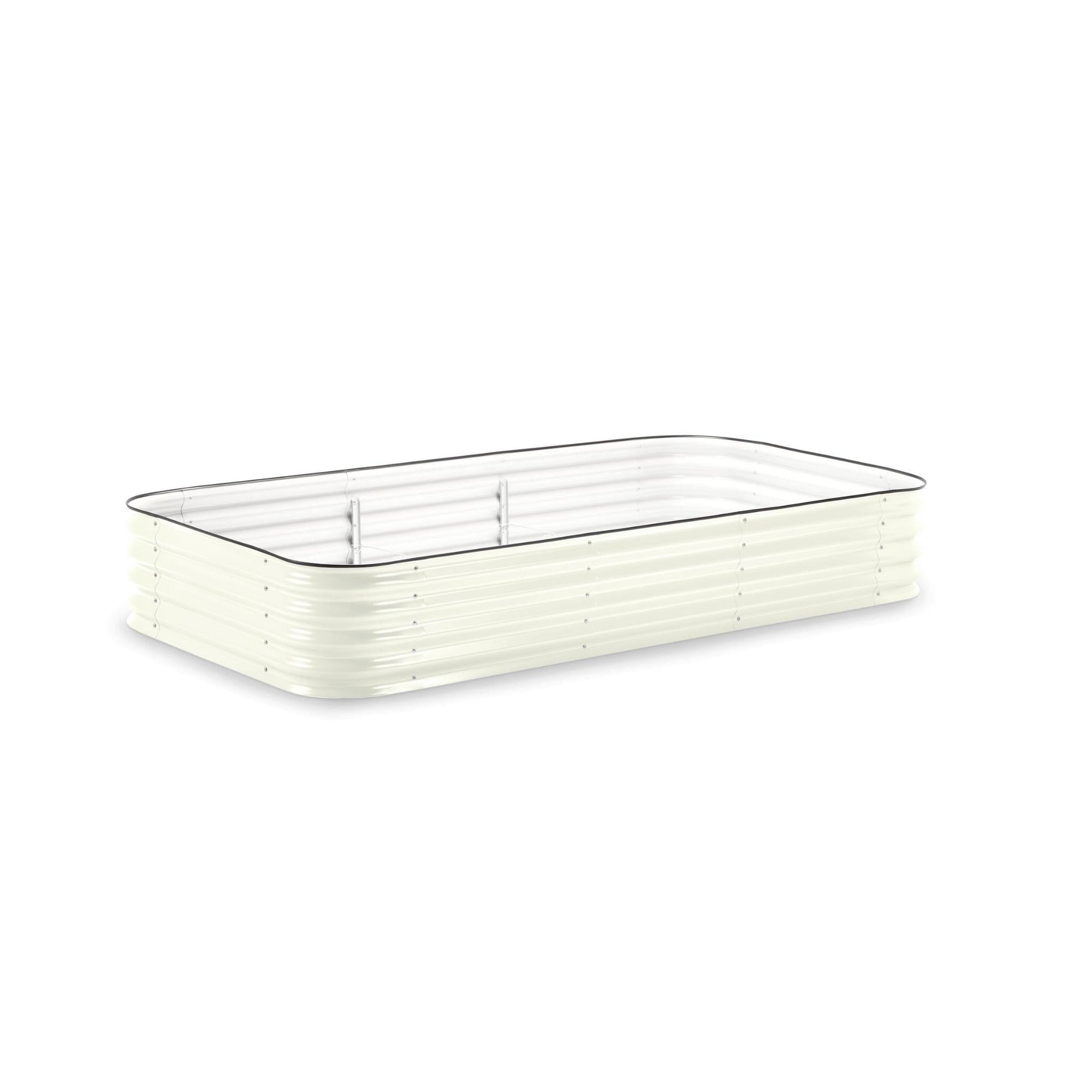 Large Modular Metal Raised Garden Bed Kit - 15” Tall Raised Garden Beds Epic Gardening Dover White 