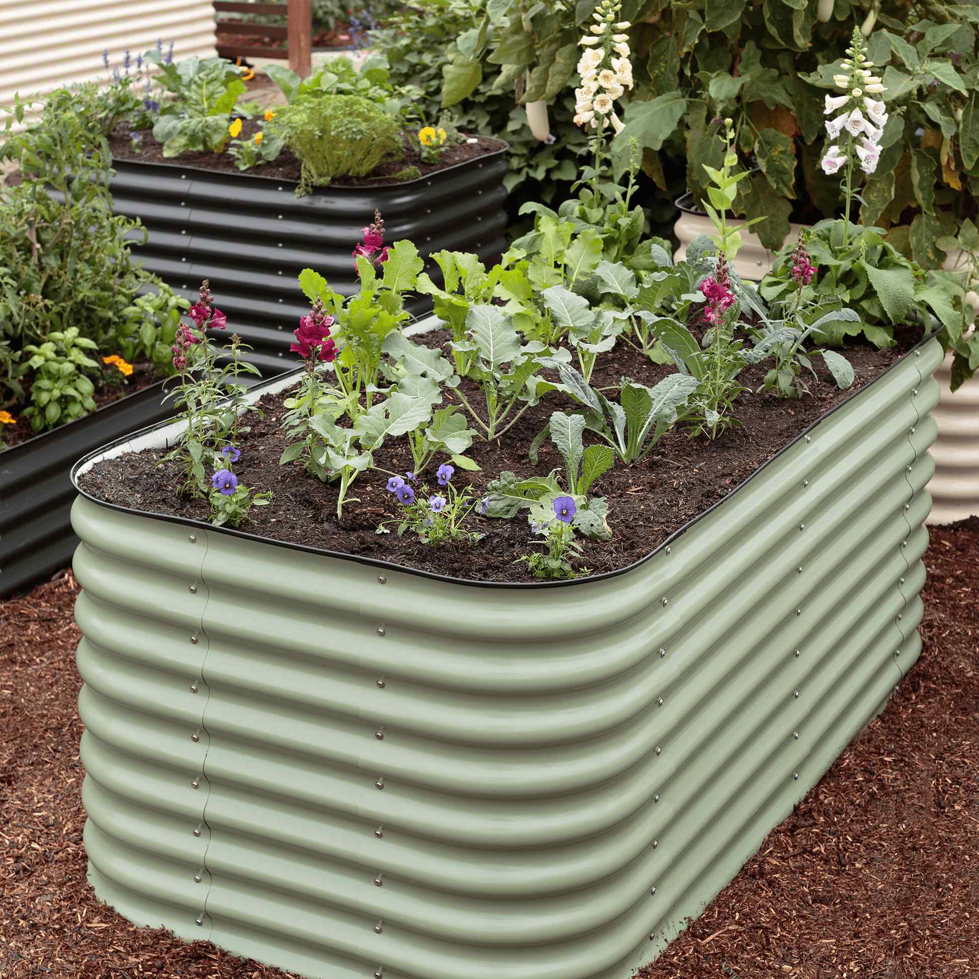 Medium Modular Metal Raised Garden Bed Kit - 29” Extra Tall Raised Garden Beds Epic Gardening 