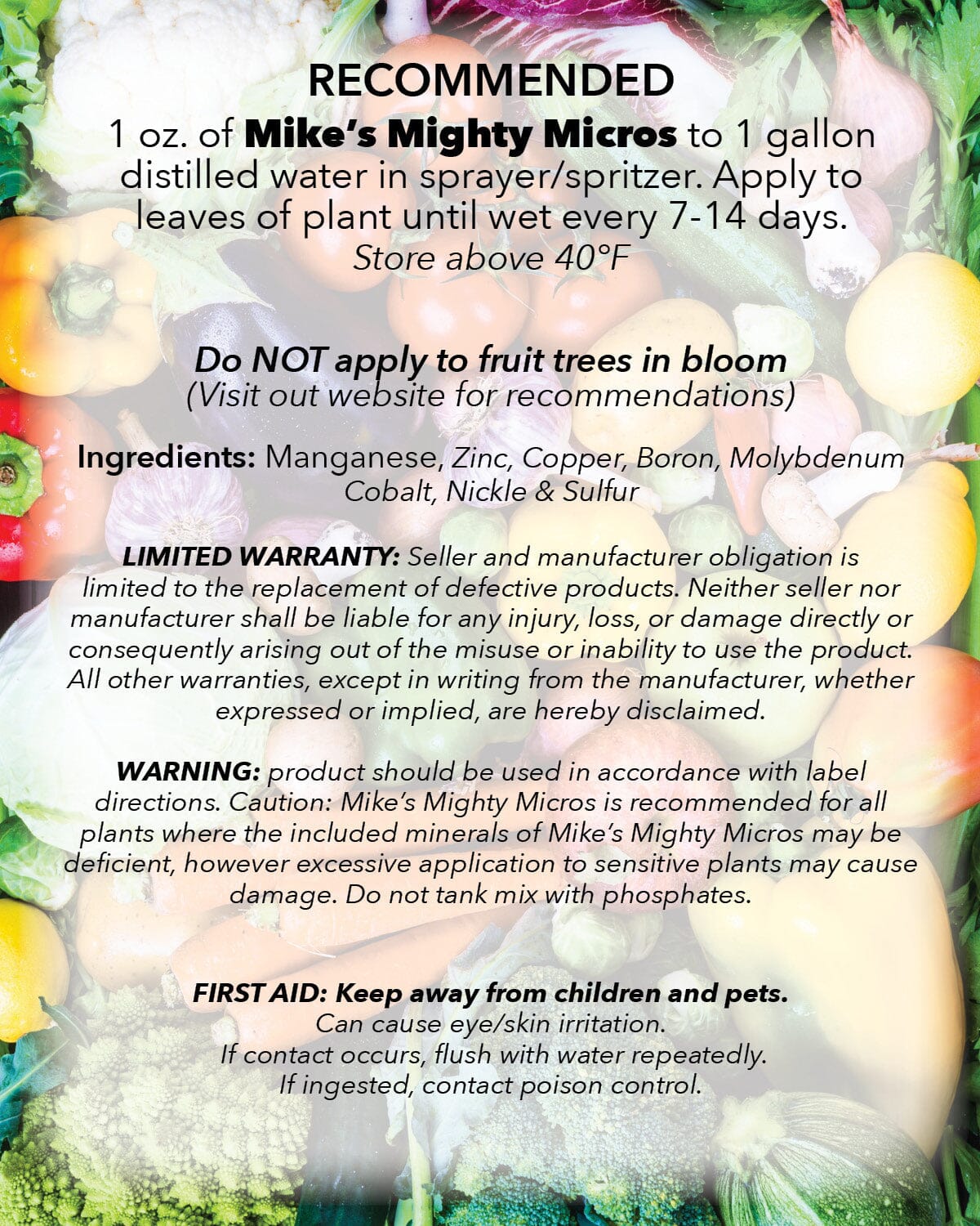 Mike's Mighty Micros Micronutrients Bio-Enhanced Super Concentrate Mikes Mighty Micros 