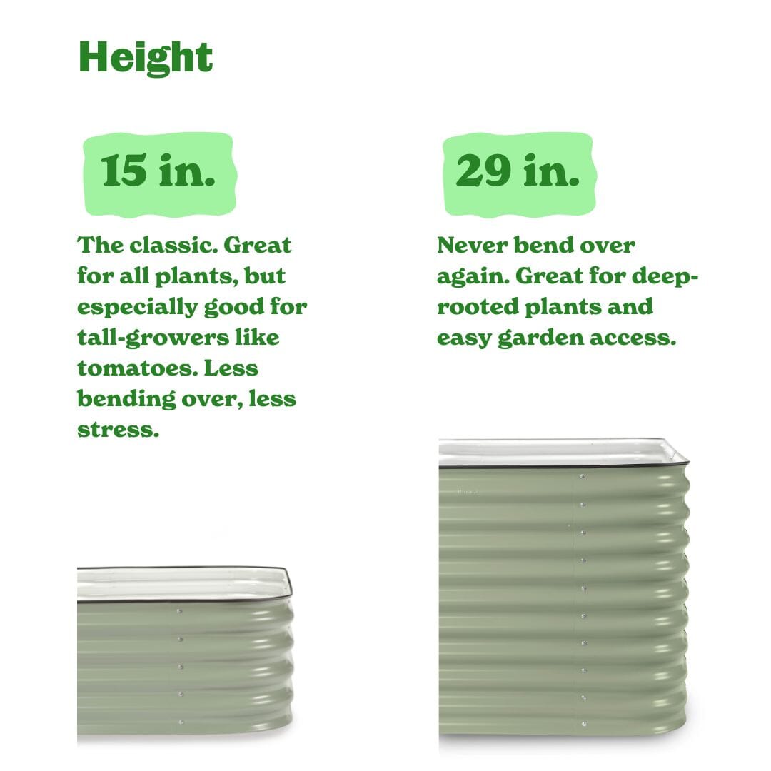 Large Modular Metal Raised Garden Bed Kit - 29” Extra Tall Raised Garden Beds Epic Gardening 