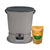 The Essential Bokashi Compost Bin Starter Kit, 4.4 gal Bokashi Compost Bin Teraganix Wholesale 1 Bucket + FREE 1 lb bag of EM® Bokashi Light Grey 