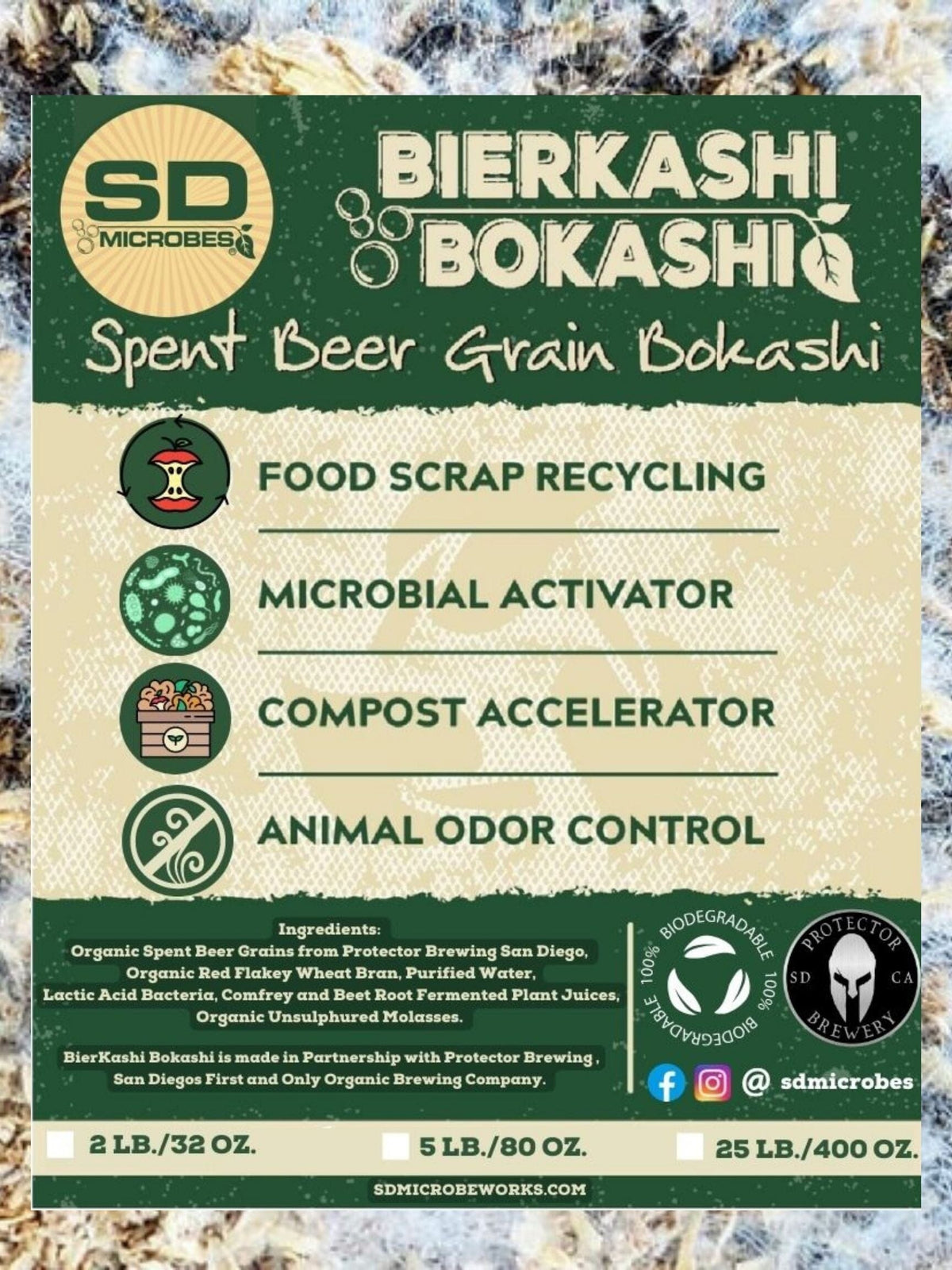 BierKashi Bokashi 5 to 50 lbs SD Microbes 