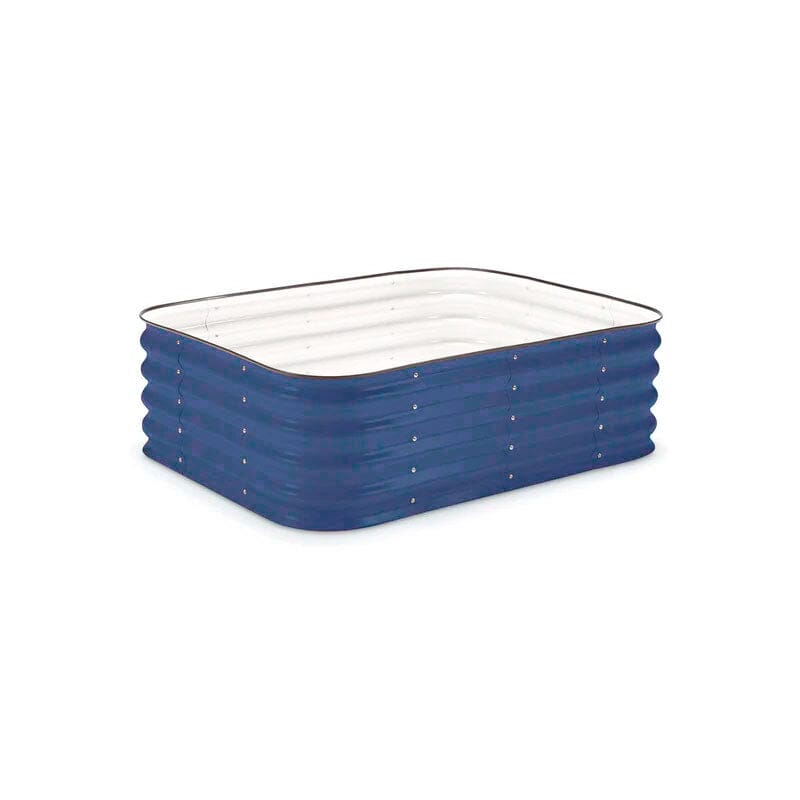 Small Modular Metal Raised Garden Bed Kit - 15” Tall Raised Garden Beds Epic Gardening Deep Ocean 
