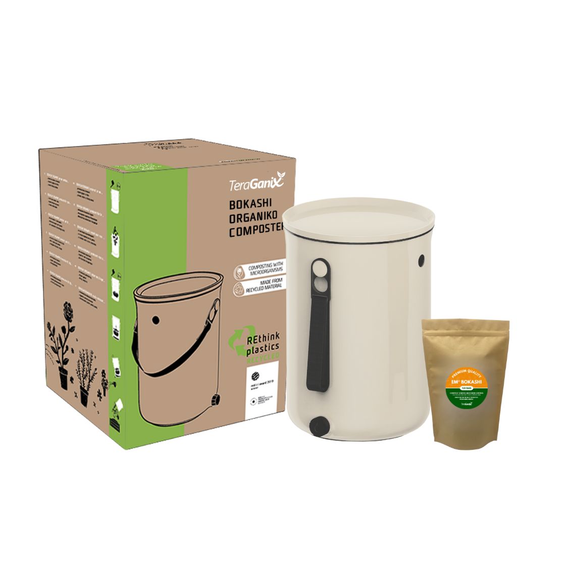 Bokashi Kitchen Compost Bin 2.5 gal. Bokashi Compost Bin Teraganix Wholesale 