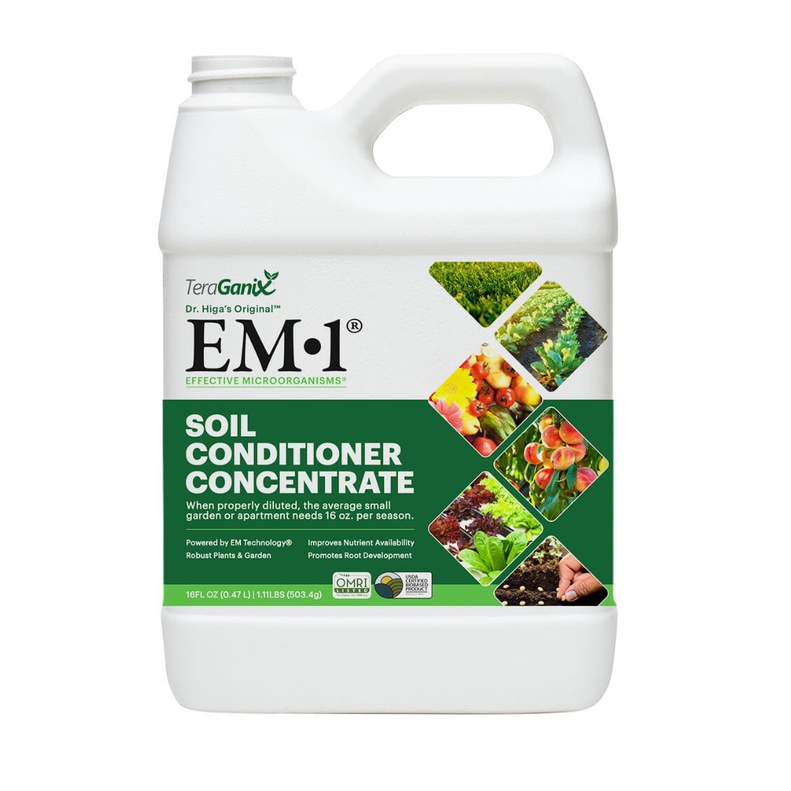 EM-1 Microbial Inoculant Soil Amendment Soil Amendment Teraganix Wholesale 16 oz Bottle 