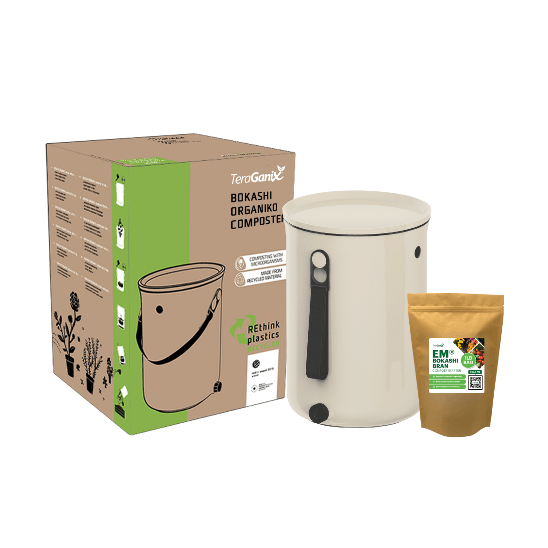 Bokashi Kitchen Compost Bin, 2.5 gal