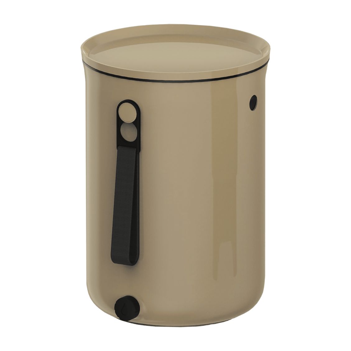 Bokashi Kitchen Compost Bin, 2.5 gal Bokashi Compost Bin TeraGanix Single Bucket + 1 lb bag of Bokashi Cappuccino 