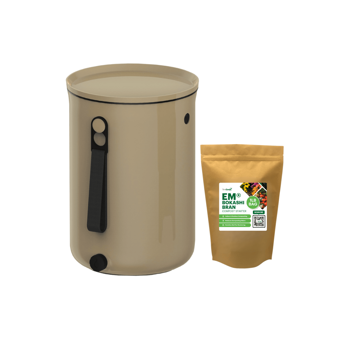 Bokashi Kitchen Compost Bin, 2.5 gal