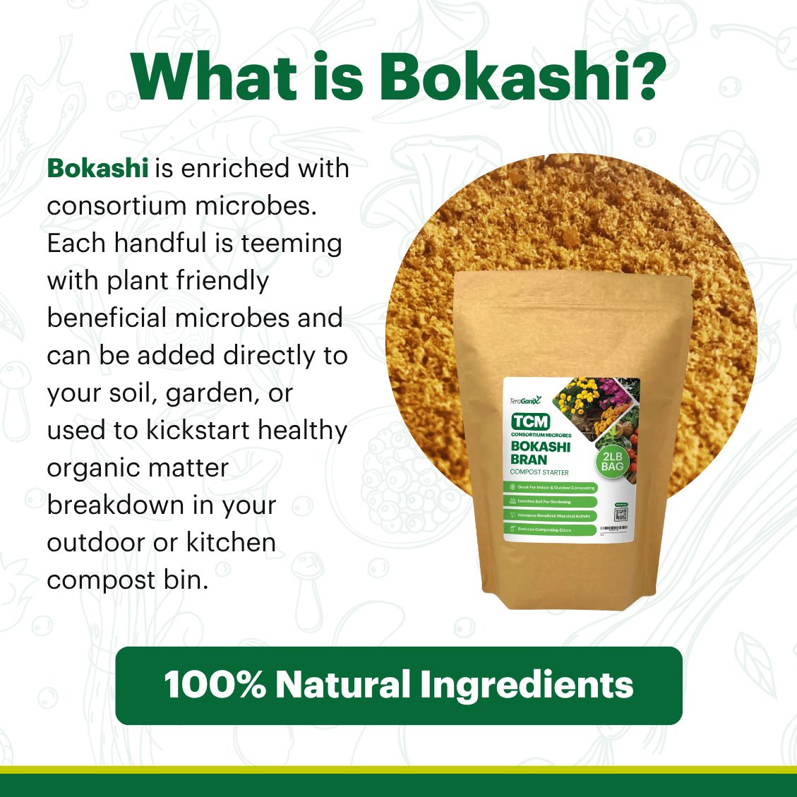 Premium Bokashi Bran Compost Starter Bokashi TeraGanix 