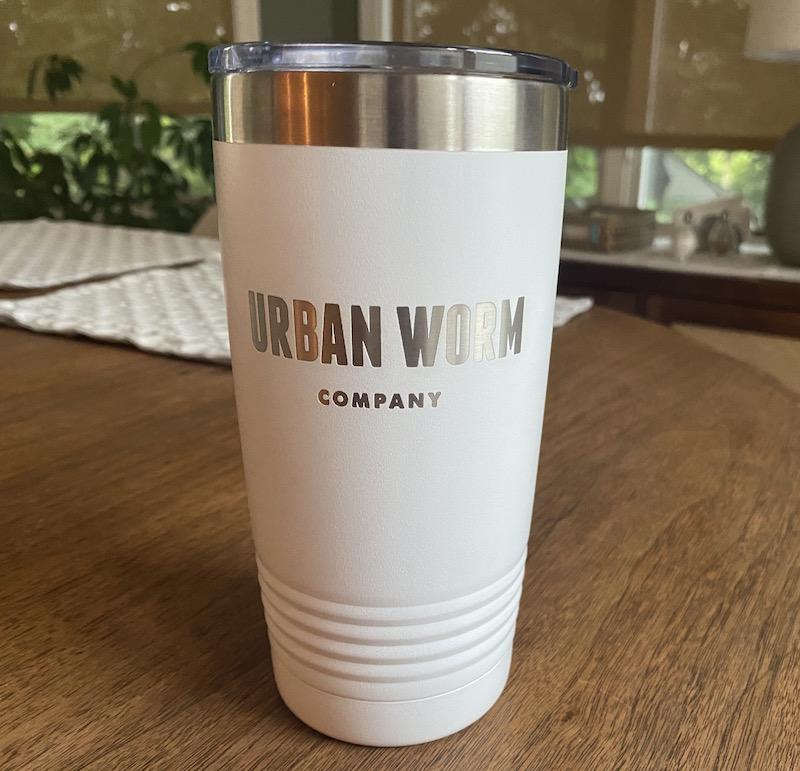 Urban Worm Tumbler - White w/ Classic Logo Urban Worm Company 