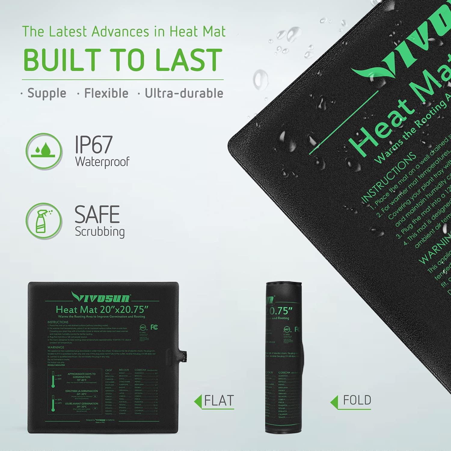 Urban Worm Bag Warmer/Seed Starting Mat by Vivosun Urban Worm Company 